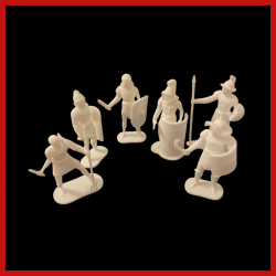 6 figurines gladiateurs